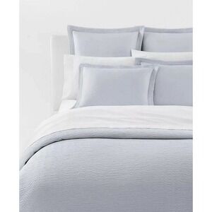Ralph Lauren Kaia Matelassé Euro Pillow Sham 26"X 26" Blue Cornflower $135